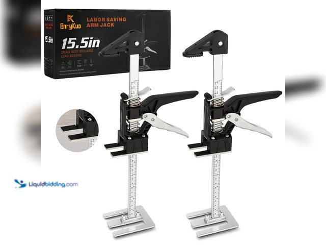 Lot 49-3481726 - Labor Saving Arm Jack 2 Pack,15.5 Inch Multifunctional Furniture Lifter Jacks for Installing Cabinet...