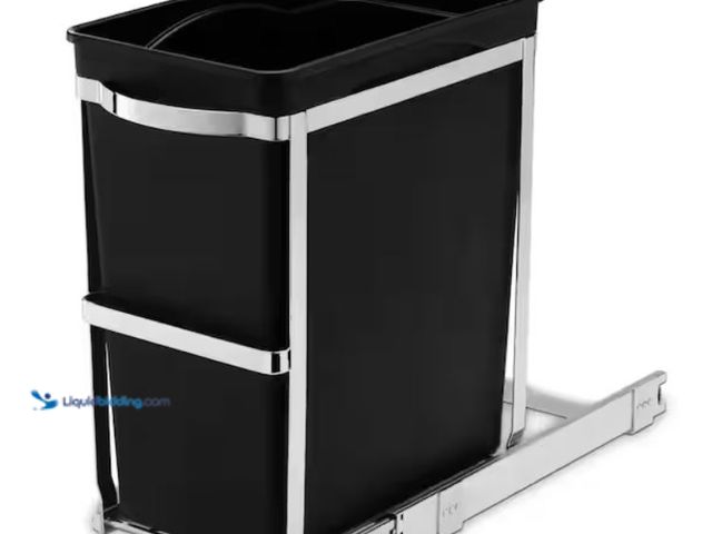 Lot 49-2006603 - simplehuman 30L Under Counter Pull-Out Kitchen Trash Can, Heavy-Duty Steel Frame, Model # CW1124, Un...