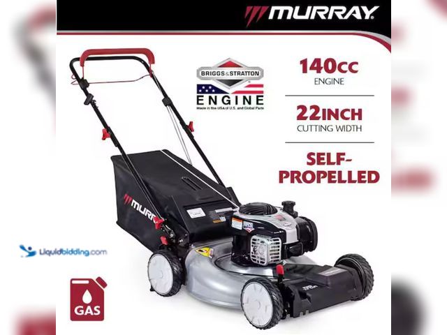 Lot 49-1631791 - Murray 22 in. 140 cc Briggs & Stratton Walk Behind Gas Self-Propelled Lawn Mower with Front Wheel Dr...