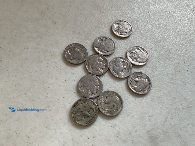 Lot 49-3503558 - LOT OF 10 VINTAGE BUFFALO NICKELS VARIOUS YEARS