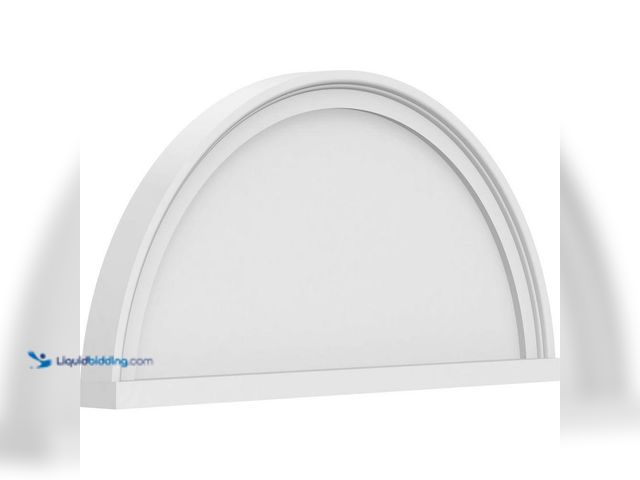 Lot 49-5453398 - Ekena Millwork 2 in. x 26 in. x 13 in. Half Round Smooth Architectural Grade PVC Pediment Moulding. ...