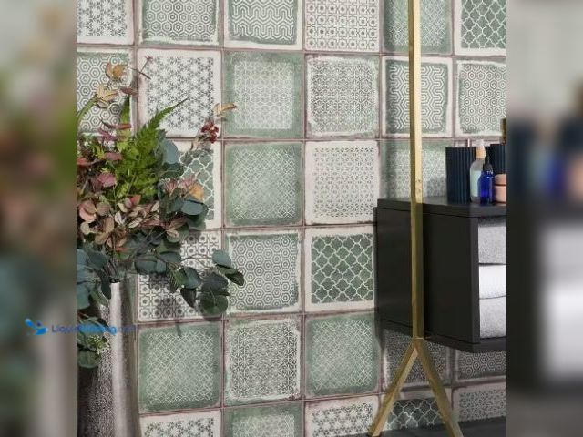 Lot 49-1516527 - Approx. (11) Sq. Ft. of Ivy Hill Tile Santa Fe Deco Green 7.87 in. x 7.87 in. Matte Porcelain Floor ...