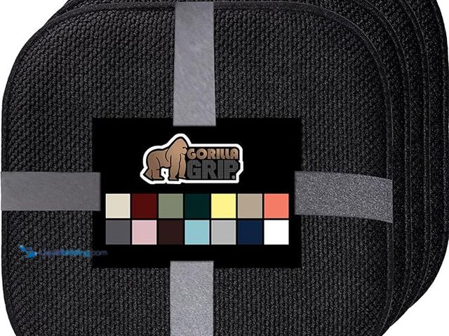 Lot 49-3600280 - GORILLA GRIP Slip Resistant Chair Cushions, No Ties Required, Memory Foam Pads for Dining Room, Kitc...