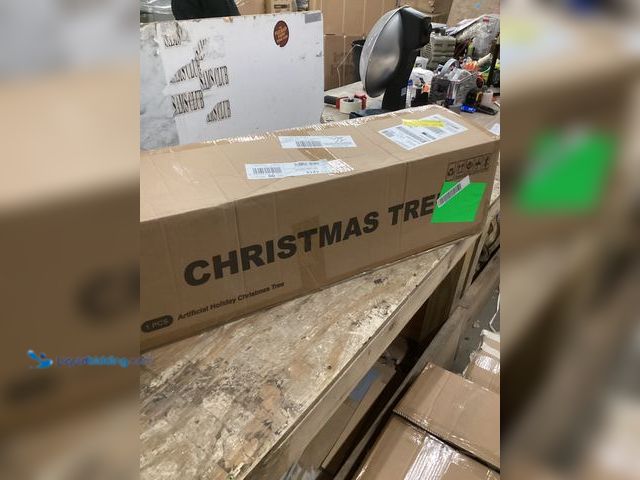 Lot 49-5454225 - 6 ft Artificial Flocked Holiday Christmas Tree.