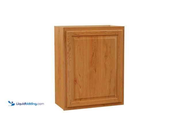 Lot 49-5547971 - Hampton Bay
Hampton 24 in. W x 12 in. D x 30 in. H Assembled Wall Kitchen Cabinet in Medium Oak. Mo...