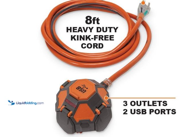 Lot 49-5543593 - RIDGID
3-Outlet Power Ball Extension Cord Plus USB. Model # 36008. Unused