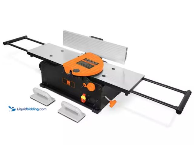 Lot 49-2001263 - WEN 10 Amp 8 in. Spiral Benchtop Jointer with Extendable Table, Model # JT833H, Unused, Has attachme...
