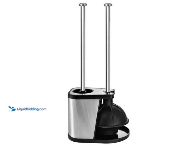 Lot 49-1617973 - Lot of (2) TOILETTREE PRODUCTS Stainless Steel Toilet Plunger and Bowl Brush Combo for Bathroom Clea...
