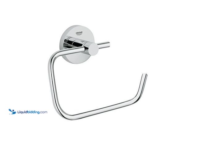 Lot 49-1514974 - Grohe 40689001 Essentials Toilet Paper Holder Without Cover Model #40689001, Unused  Ref#AHDPA0717