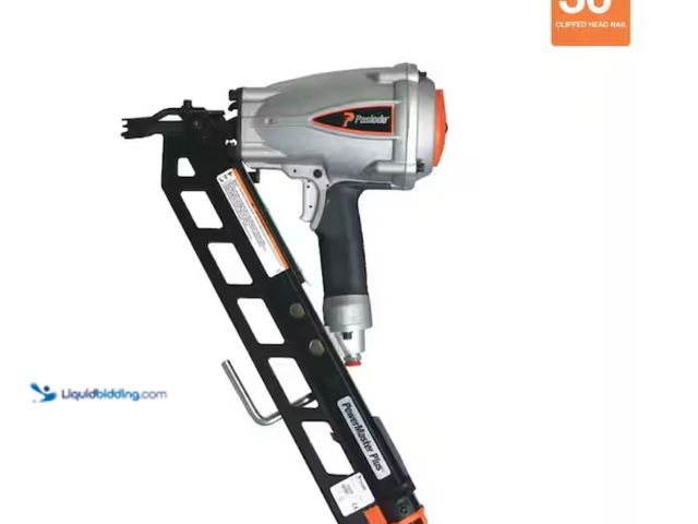 Lot 49-2026371 - Paslode Pneumatic 3-1/2 in. 30 degree Air Corded PowerMaster Plus Clipped-Head Framing Nailer, Model...