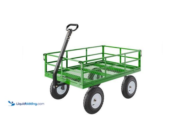 Lot 49-5487173 - VEVOR
1200 lbs. 9.03 cu. ft. Steel Garden Cart Pullable Garden Wagon Yard Cart 2 in 1 Outdoor Metal...