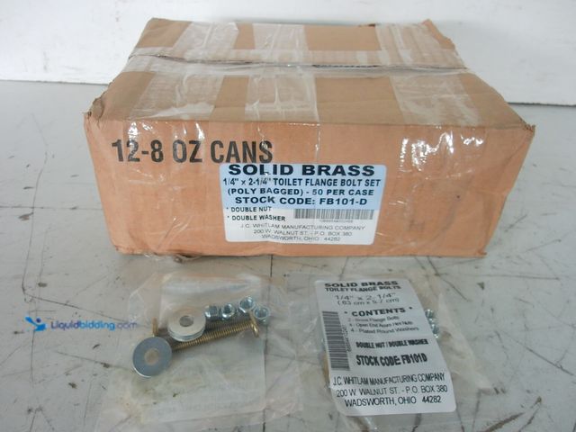 Lot 49-3617048 - Set of (50) Toilet Flange Bolt Set 1/4" x 2-1/4" - Model # FB101D - Unused   Ref#BINS0611