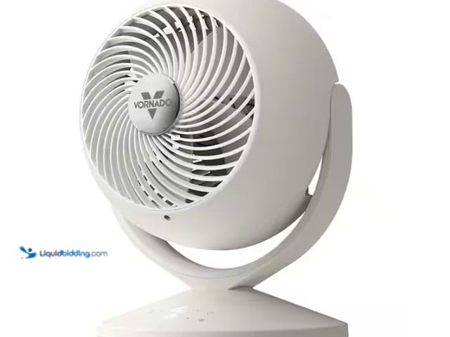 Lot 49-1622472 - Vornado VORA8 8.34 in. 10 fan speeds Floor Fan in Alabaster with Omni Wave multi-axis oscillation, M...