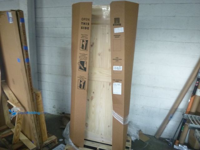 Lot 49-1518153 - 32in x 80in 2 Panel Wooden Unfinished Natural Interior Door, Unused  Ref#HDPA0626