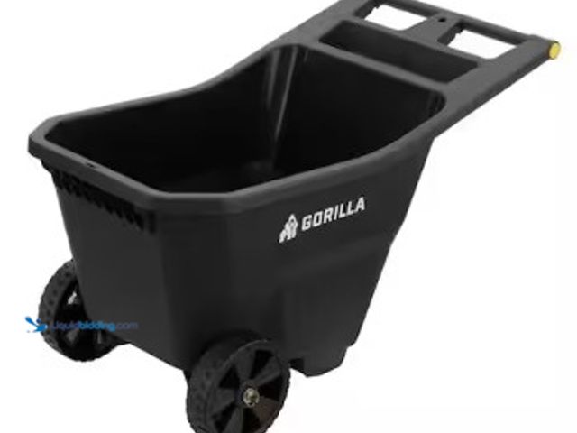 Lot 49-2025115 - GORILLA CARTS 4.5 cu. ft. Poly Garden Cart, 300 lbs. Capacity, 9 in. Maintenance-Free Solid Wheels, ...