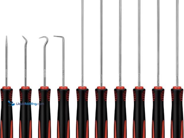 Lot 49-1831429 - New 10pcs  Precision Hook Set, Chrome Vanadium Steel Rod Automotive O-Ring Seal Removal Tool brand n...