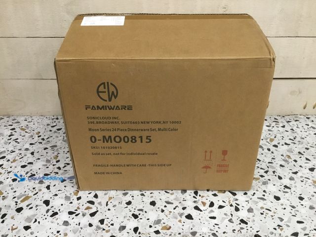 Lot 49-5410764 - Famiware moonseries 24 piece dinnerwareset, multi color Model Number: 0-mO0815. Used