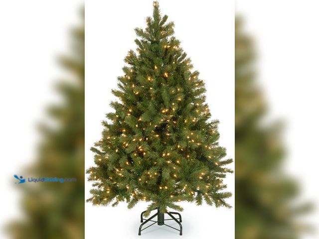 Lot 49-5453593 - National Tree Company Pre-Lit 'Feel Real' Artificial Full Downswept Christmas Tree, Green, Douglas F...