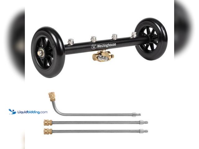 Lot 49-5452387 - Westinghouse
16 in. 4400 PSI Undercarriage Cleaner and Water Broom for Pressure Washers. Item is us...