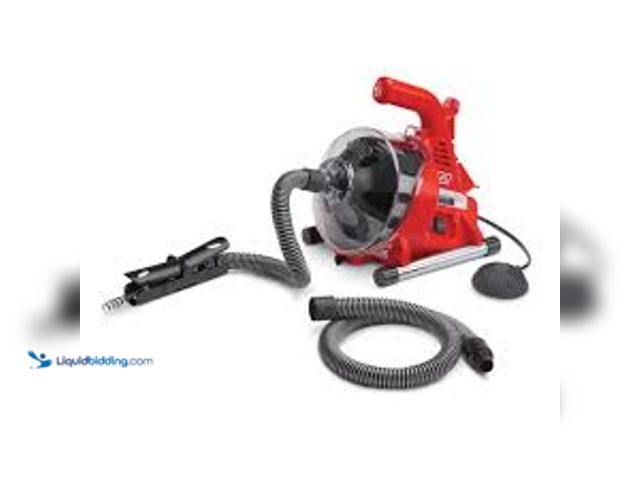 Lot 49-5475754 - RIDGID PowerClear 120-Volt Drain Cleaning Snake Auger Machine for Heavy Duty Pipe Cleaning for Tubs,...