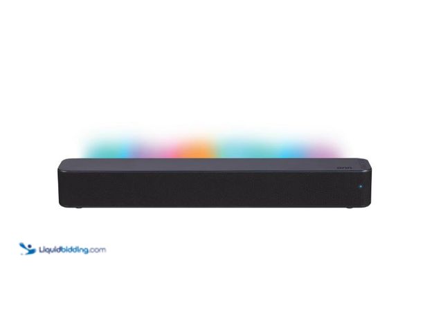 Lot 49-5551791 - onn 20 Inch Bluetooth 2.1 Channel Soundbar with Multi-Color LED Lighting, Black, Unused