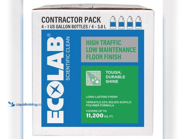 Lot 49-5572277 - ECOLAB 1 Gal. High Traffic Low Maintenance Non Slip Floor Finish for Concrete, Vinyl and Epoxy Floor...