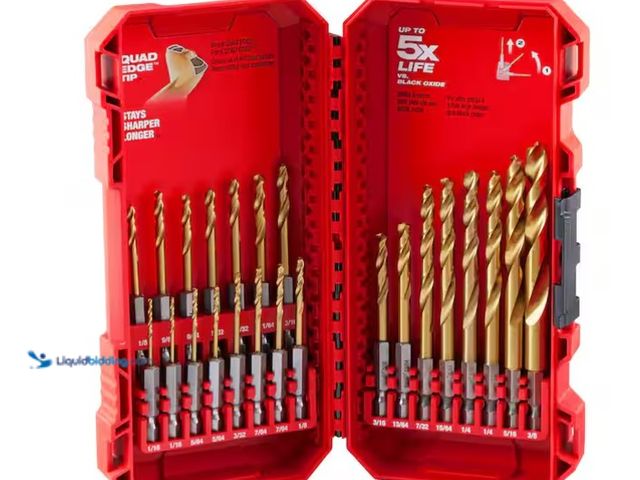 Lot 49-1566884 - Milwaukee SHOCKWAVE IMPACT DUTY Titanium Twist Drill Bit Set (23-Piece), Model # 48-89-4631, Unused ...