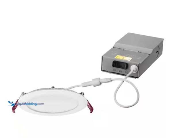 Lot 49-1814370 - 2 pack Contractor Select WF6 6 in. White Canless LED Selectable CCT New Construction Remodel Integra...