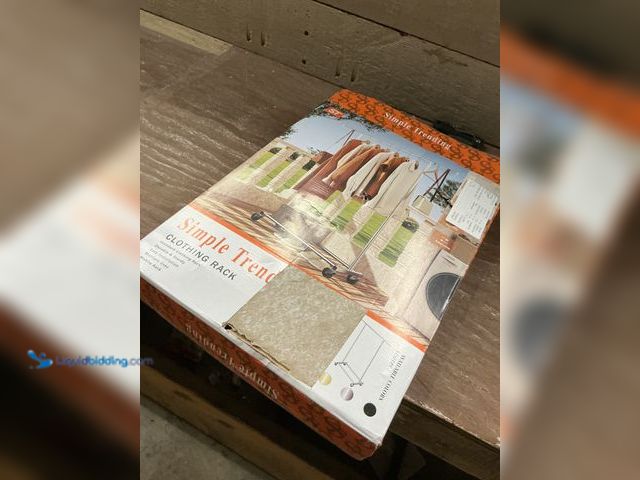 Lot 49-5482041 - Simple Trending Standard Rod Clothing Garment Rack, Rolling Clothes Organizer on Wheels for Hanging ...