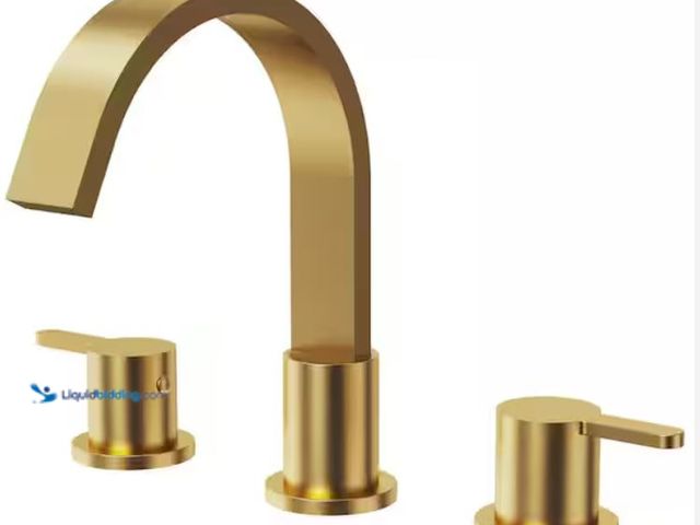 Lot 49-1632086 - EVERSTEIN 3-Hole Waterfall 8 in. Widespread Double Handle High-Arc Spot Resist Bathroom Sink Faucet ...
