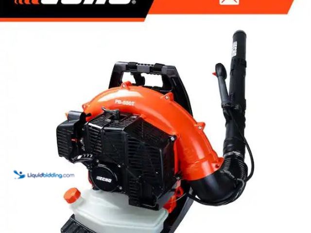 Lot 49-1569010 - ECHO 216 MPH 517 CFM 58.2cc Gas 2-Stroke Backpack Leaf Blower with Tube Throttle, Model # PB-580T, S...