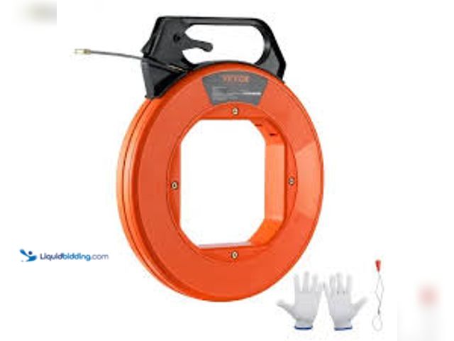 Lot 49-5415464 - VEVOR Fish Tape 125 ft. 3/16 in. PET Wire Puller Wire Fishing Tool with Handle for Wall Electrical C...