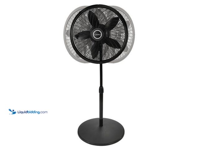 Lot 49-2024992 - Lasko Cyclone 18 in. 3 Speed Oscillating Pedestal Fan for Home in Black with Adjustable Height, Tilt...