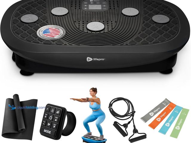 Lot 49-5408672 - Lifepro Vibration Plate Machines – Full Body Workout, Recovery & Lymphatic Drainage with 4D Motion. ...