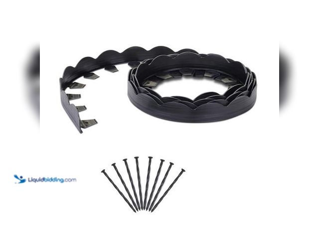 Lot 49-5412822 - 20 Ft. X 2.25 In. Black Scalloped Polyethylene No-Dig Edging. Item is Unused x4