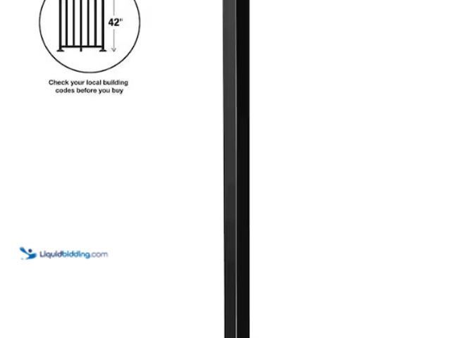 Lot 49-5489161 - PEAK Aluminum Railing 42 in. H x 4 in. W Black Aluminum Deck Railing Stair Post. Model # 50051. New