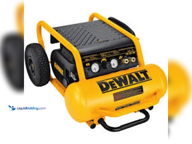 Lot 49-3565232 - DEWALT 4.5-Gallon Portable Electric 225 PSI Horizontal Air Compressor Model #D55146 unused. Unable t...
