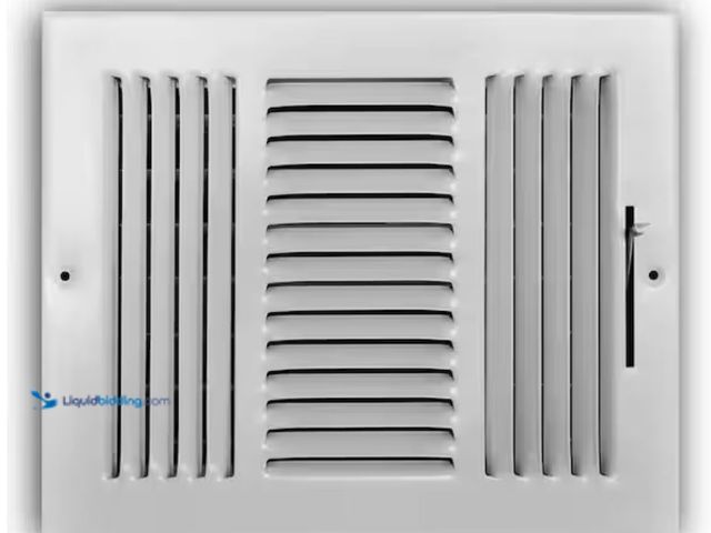 Lot 49-3614480 - Lot of (2) Everbilt 10 in. x 8 in. 3-Way Steel Wall/Ceiling Register in White, Model # E103M10X08, U...