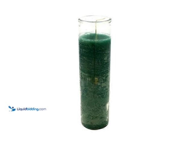 Lot 49-5542394 - Continental Candle 12 Pack Tall Glass (Solid Green) Factory Sealed