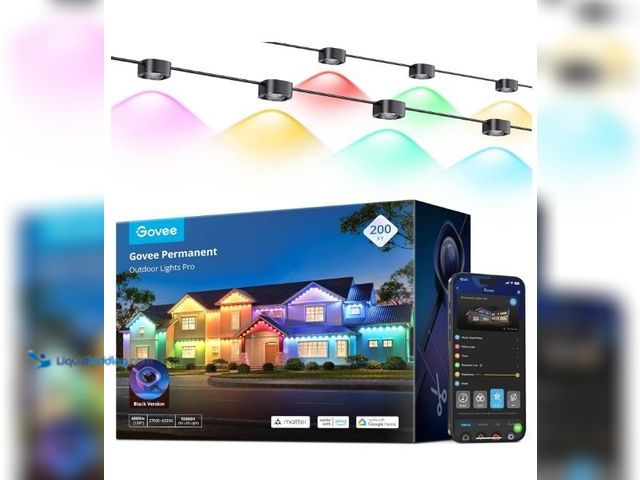 Lot 49-3432158 - Govee Permanent Outdoor Lights Pro, 200ft with 120 RGBIC LED Lights for Daily and Accent Lighting, 7...