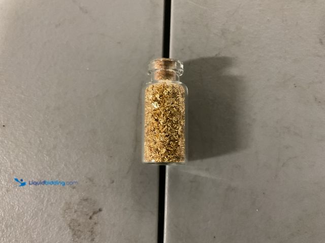 Lot 49-1505961 - RARE 1 INCH GLASS VILE OF PURE 24K GOLD FLAKES #COINS1211
