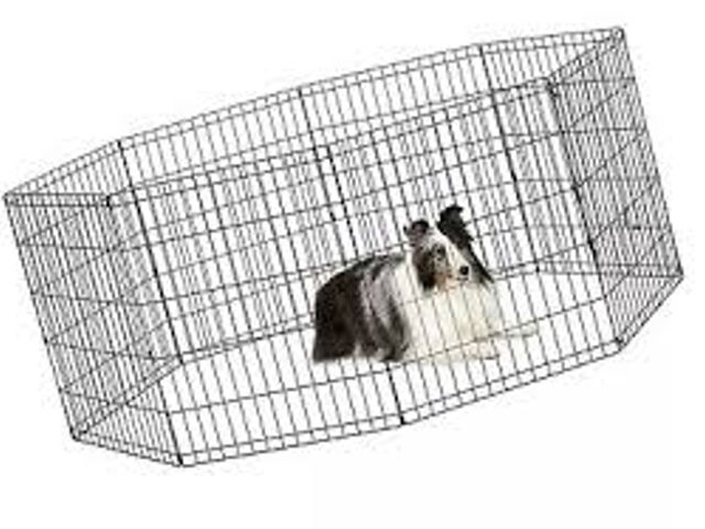 Lot 49-5476627 - New World Dog Exercise Pen & Playpen, 24" W x 30" H, No Door, Black. Model #027773024514. New.