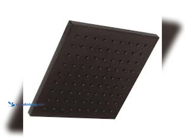 Lot 49-5415490 - Glacier Bay Modern 1-Spray Pattern 8.8 in. Single Wall Mount Fixed Shower Head in Matte Black. Model...