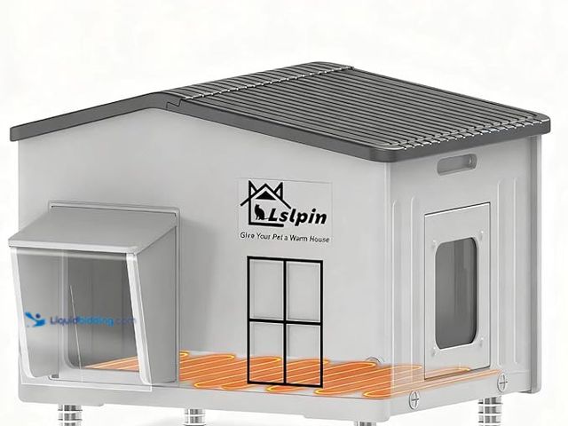 Lot 49-3430555 - Lslpin Indestructible Heated Cat House for Outside Winter, Weatherproof & Elevated, Escape Door, Ins...
