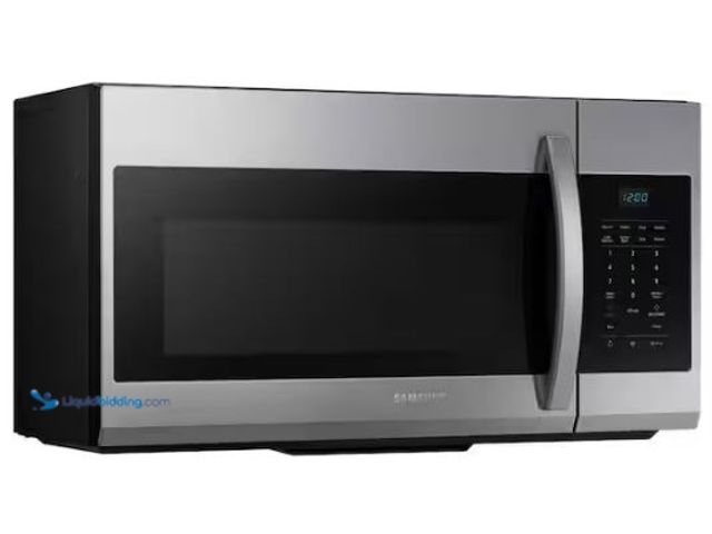 Lot 49-1577084 - Samsung 30 in. 1.7 cu. ft. 1000 W Fingerprint Resistant Stainless Steel Over-the-Range Microwave, Mo...