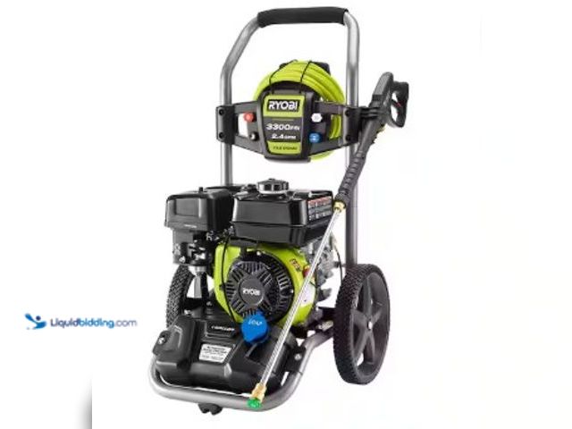 Lot 49-2025522 - RYOBI 3300 PSI 2.4 GPM Cold Water Gas Pressure Washer with 212cc Engine, Model # RY80589, MSRP $399,...