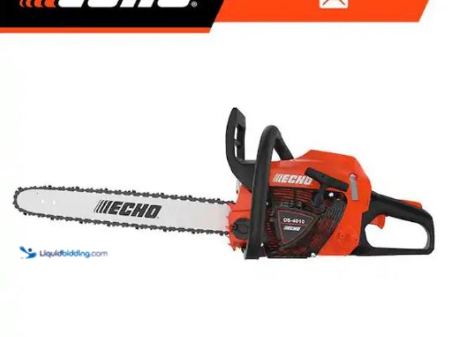 Lot 49-1549192 - ECHO 18 in. 41.6 cc 2-Stroke Gas Rear Handle Chainsaw, Model # CS-4010-18, Slightly used, Has compre...