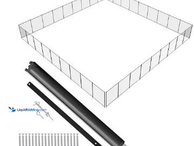 Lot 49-1513880 - VEVOR Pool Fence, 1450X320X310  Pool Fences for Inground Pools, Removable Safety Pool Fencing, Easy ...