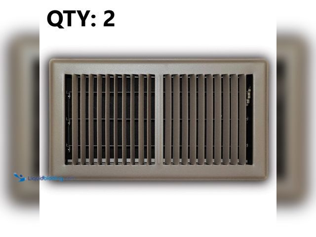 Lot 49-3616798 - Everbilt Set of (2) 6 in. x 12 in. 2-Way Steel Floor Register in Brown - Unused SKU # 924813  Ref#HD...