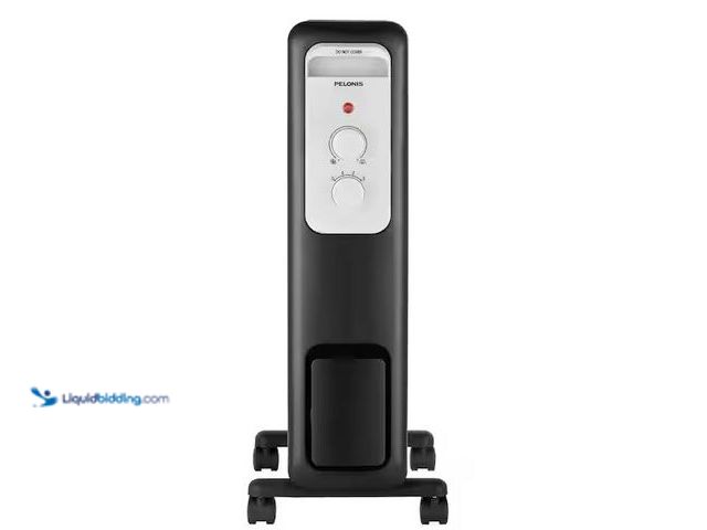 Lot 49-1568933 - Pelonis 1,500-Watt Oil-Filled Radiant Electric Space Heater with Thermostat Model # HO-0279, Slightl...